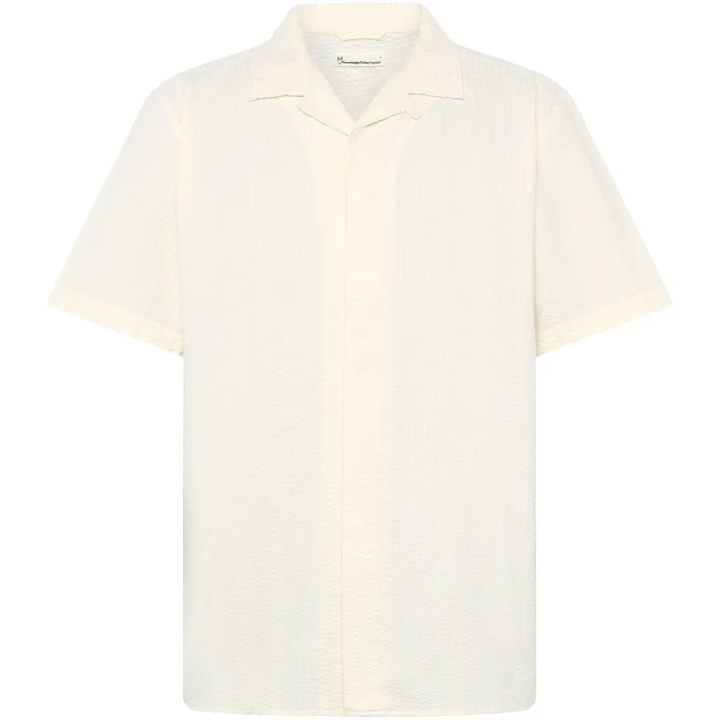 Lässige Seersucker-Hemd KnowledgeCotton Apparel