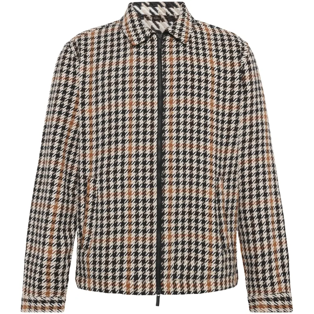 Langärmeliges Surchemise KnowledgeCotton Apparel Houndtooth