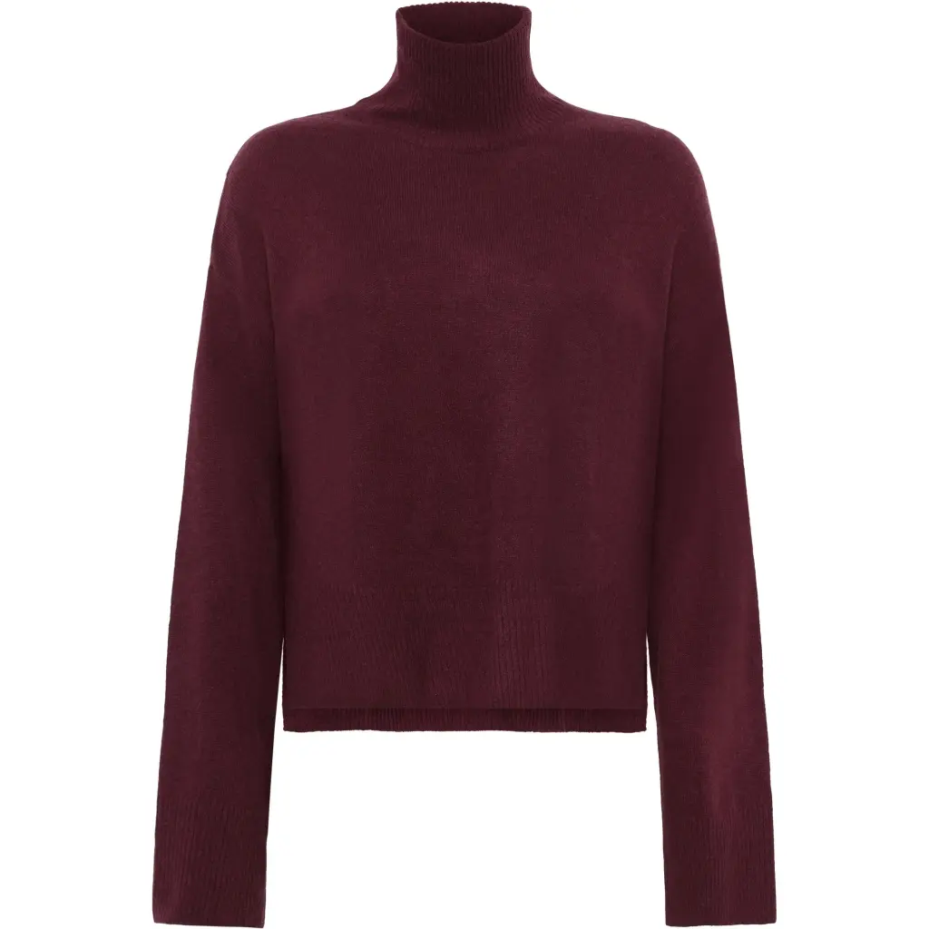 Pull col alto in lana di agnello donna KnowledgeCotton Apparel