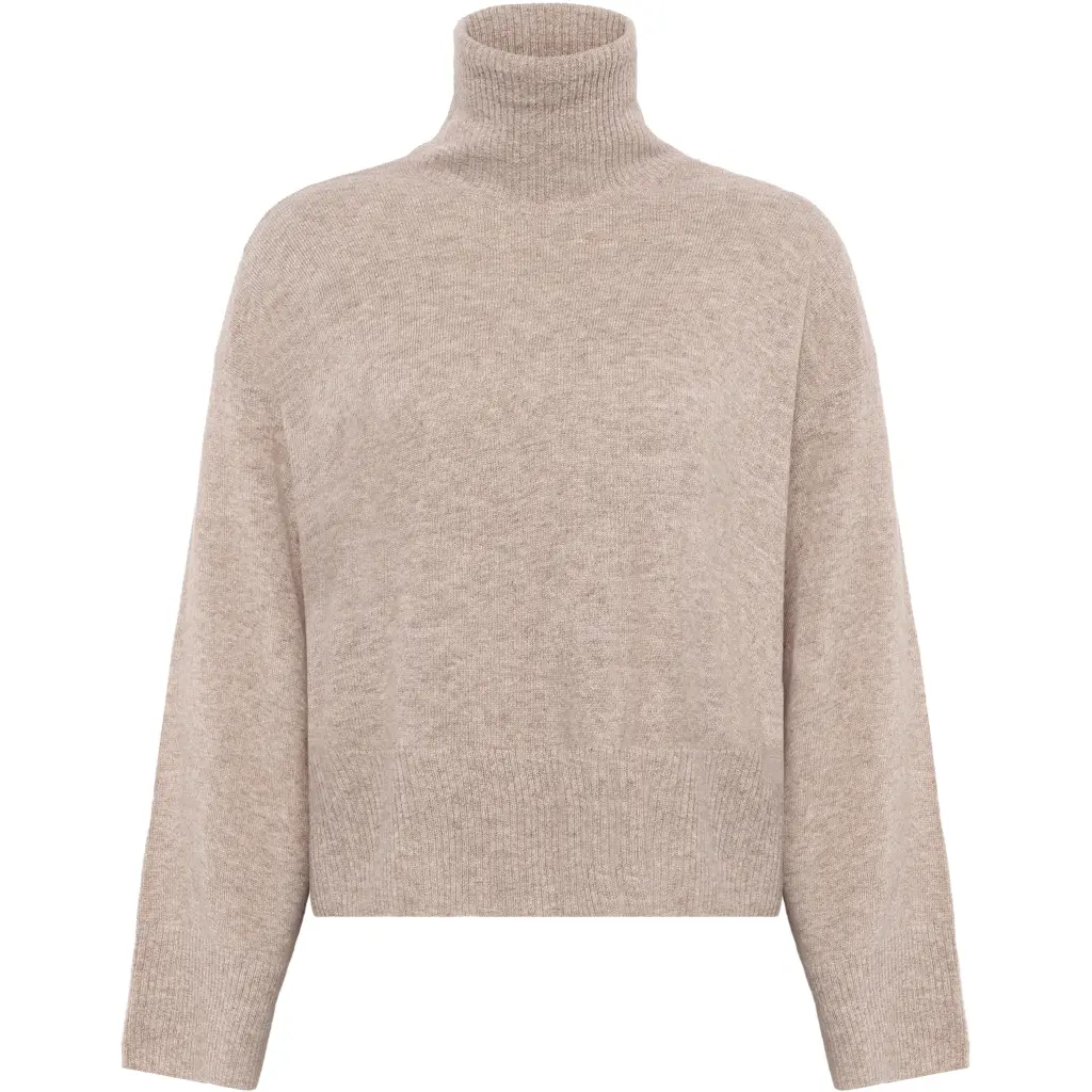 Pull col alto in lana di agnello donna KnowledgeCotton Apparel