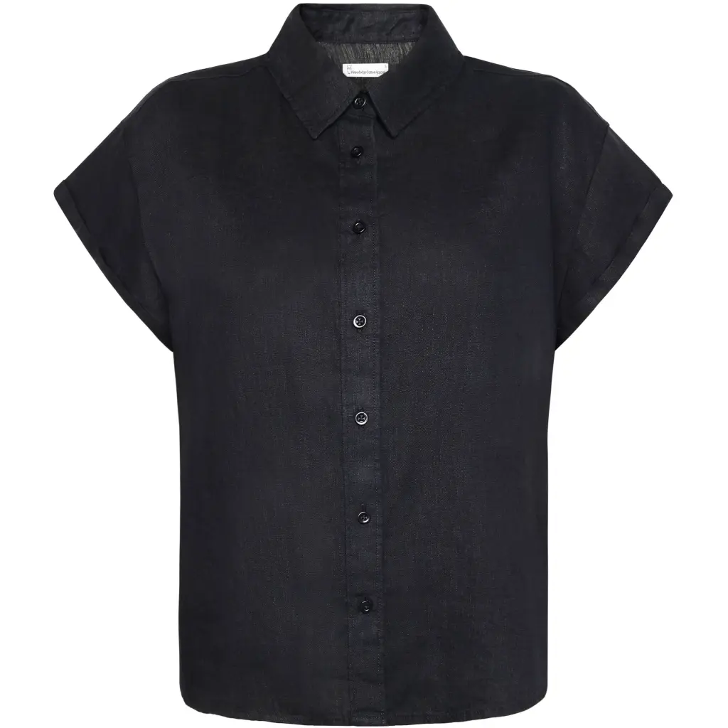 Chemisier Aster mit Revers aus Leinen für Damen KnowledgeCotton Apparel