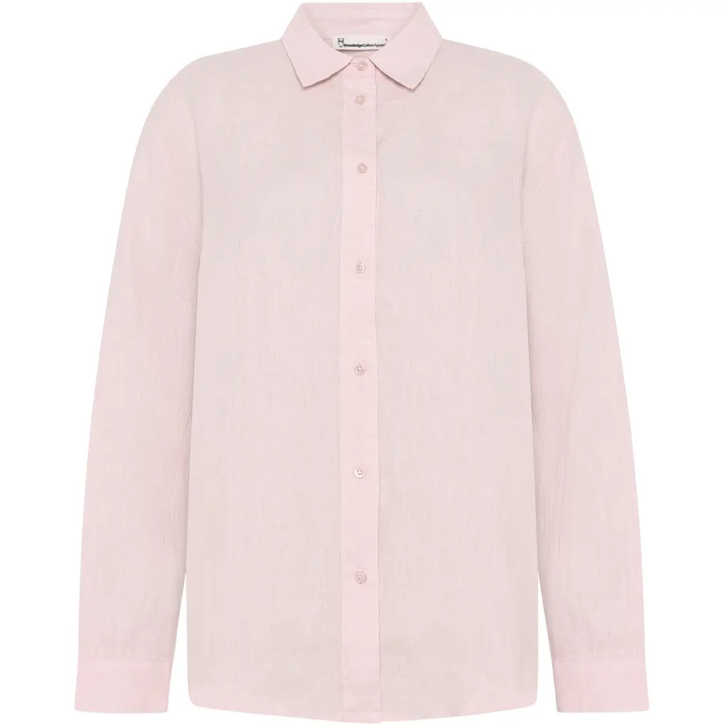 Langarmshirt Damen KnowledgeCotton Apparel Loose Linen