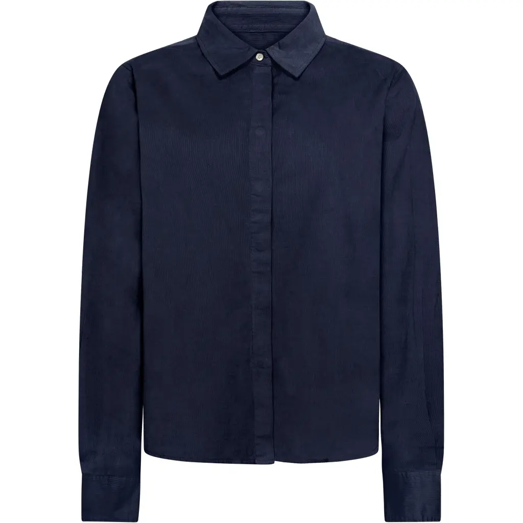 Camicia a maniche lunghe in velluto donna