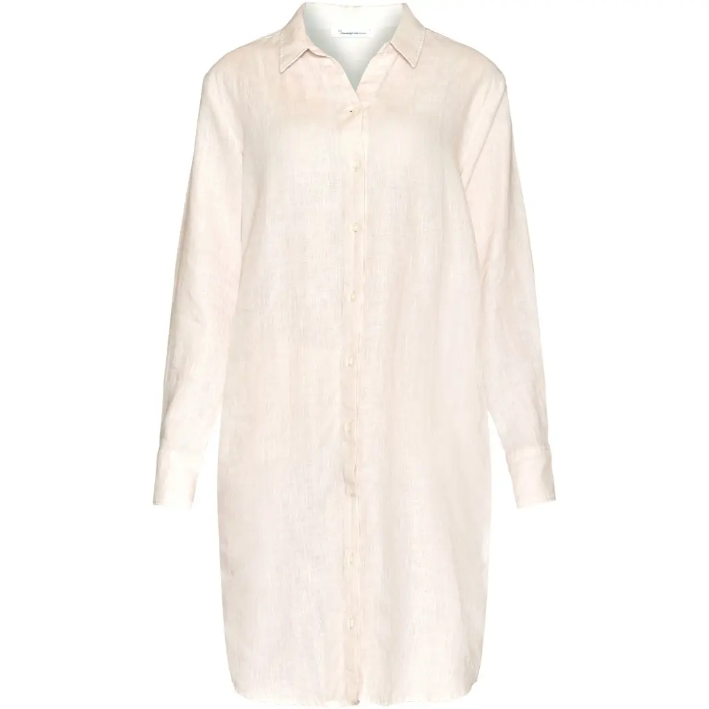 Leinen Langarmhemd Kleid Damen KnowledgeCotton Apparel