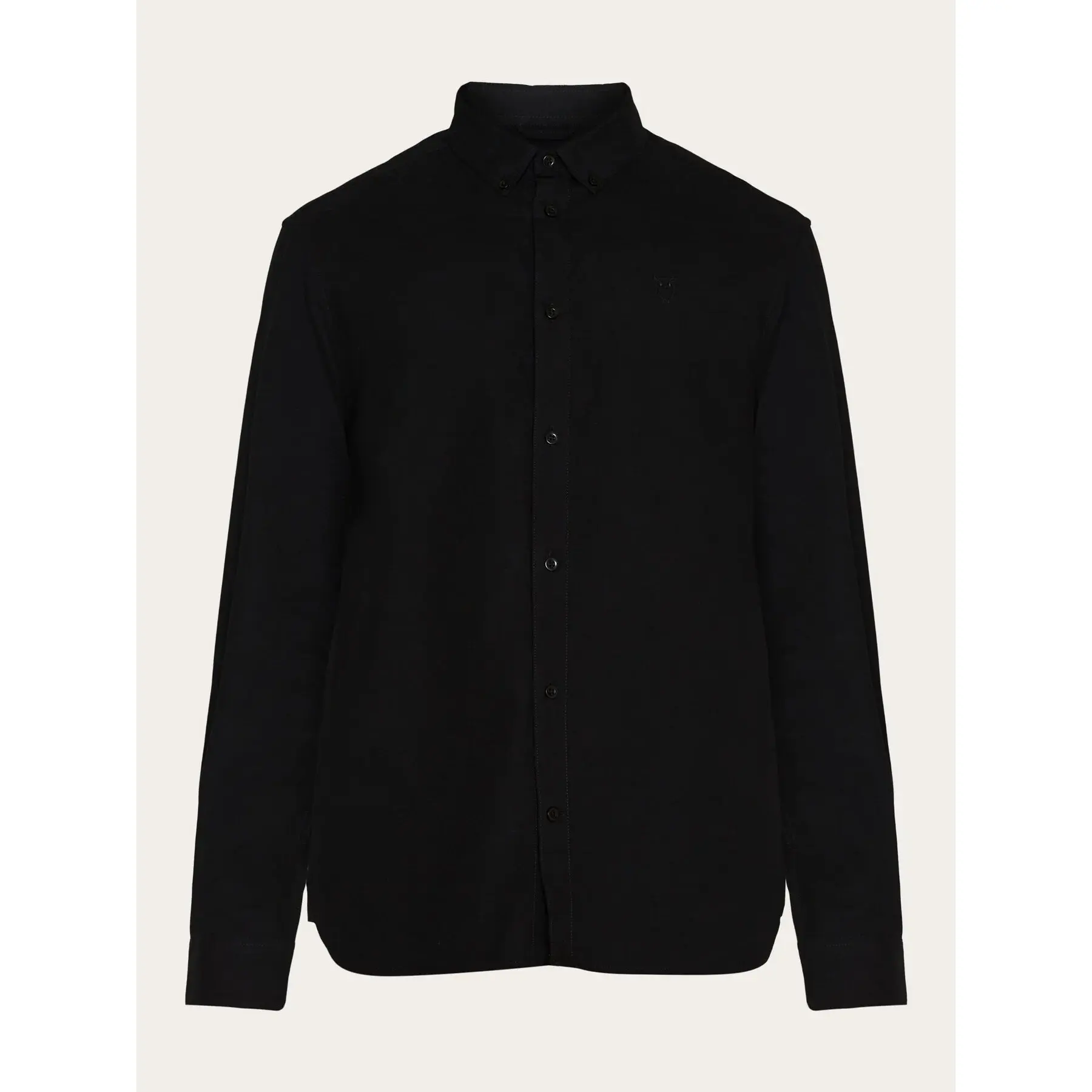Regulär geschnittenes Hemd mit kleiner Eule KnowledgeCotton Apparel Harald oxford