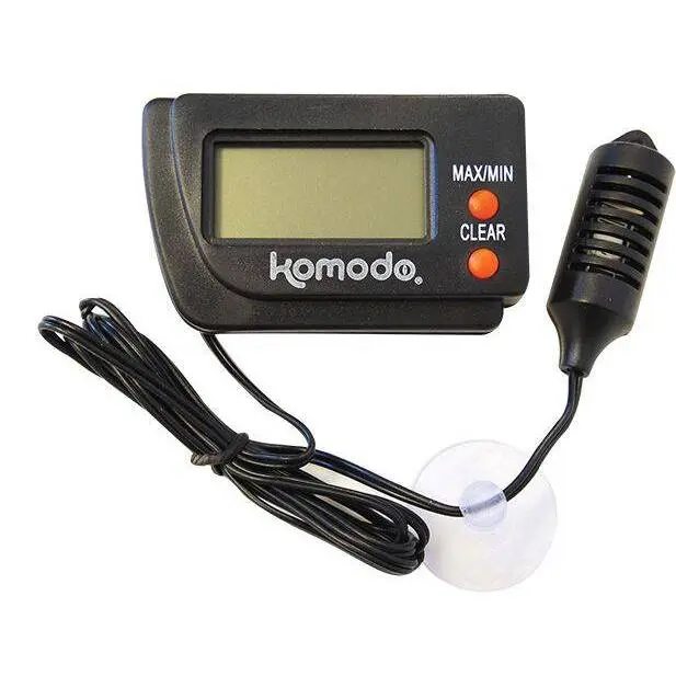 Komodo Schwarz Digitales Hygrometer
