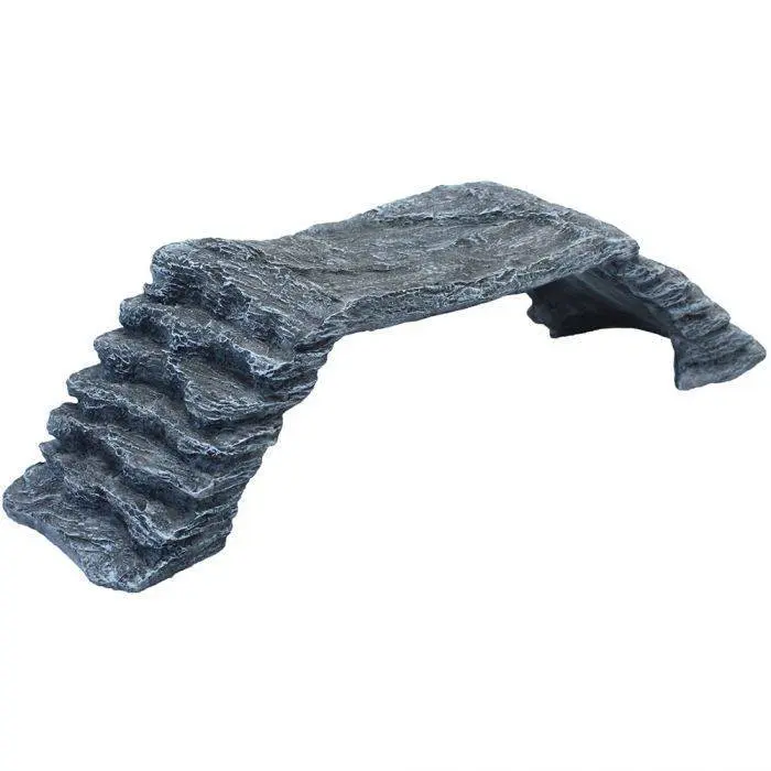Komodo Grey Reptile Shelter Basking Platform Ramp