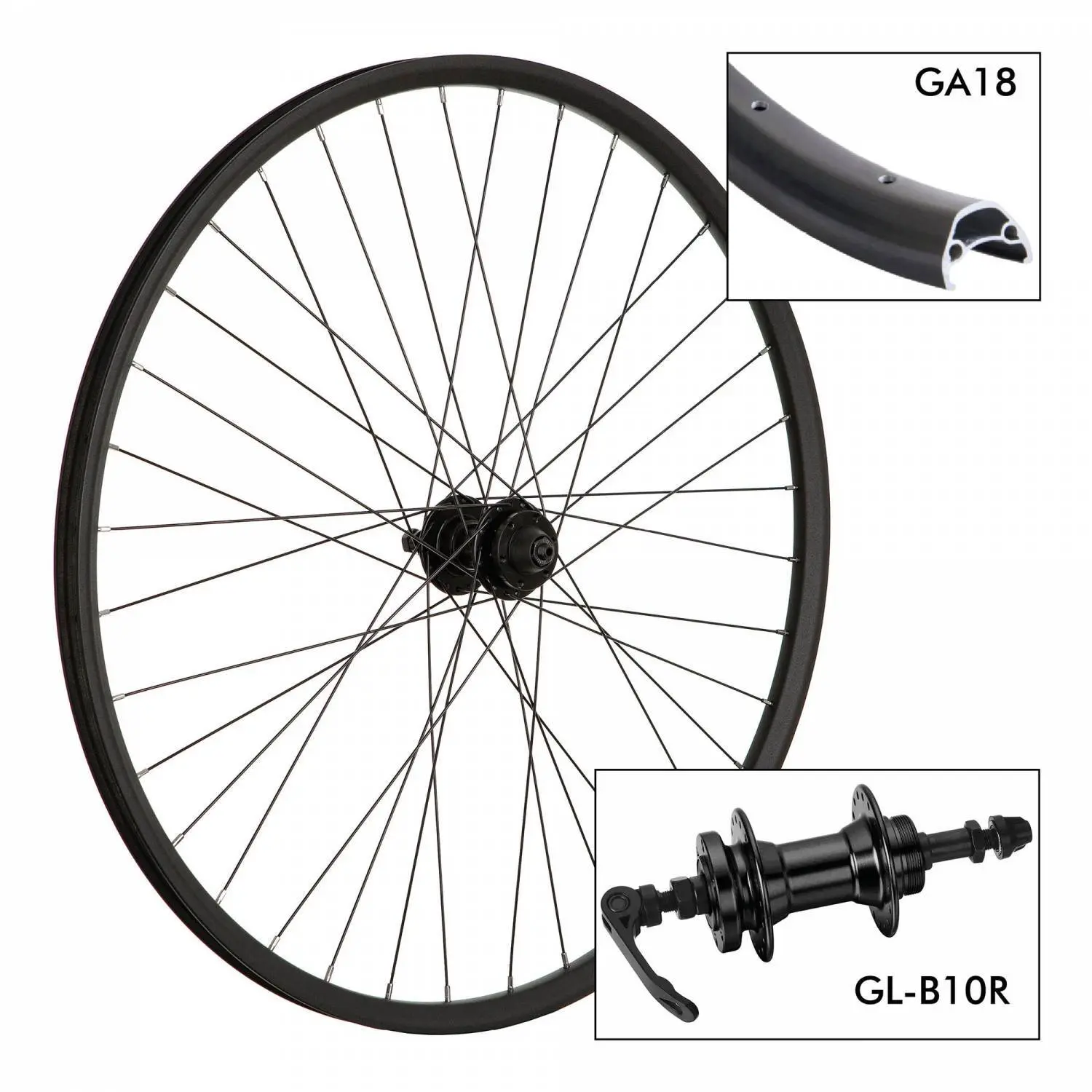 Fahrradrad Krayton T. GA18 36H - B10R 9x135
