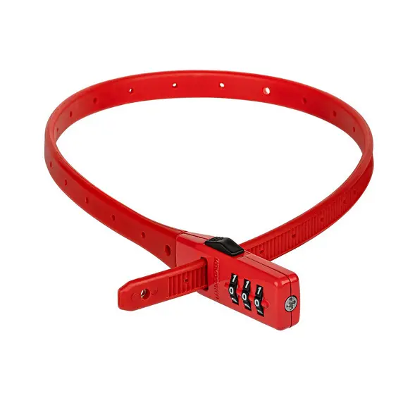 Kryptonite Click Lock Zahlen-kabelschloss 10 Millimeter 45 Zentimeter 3-stellige Kombination Rot