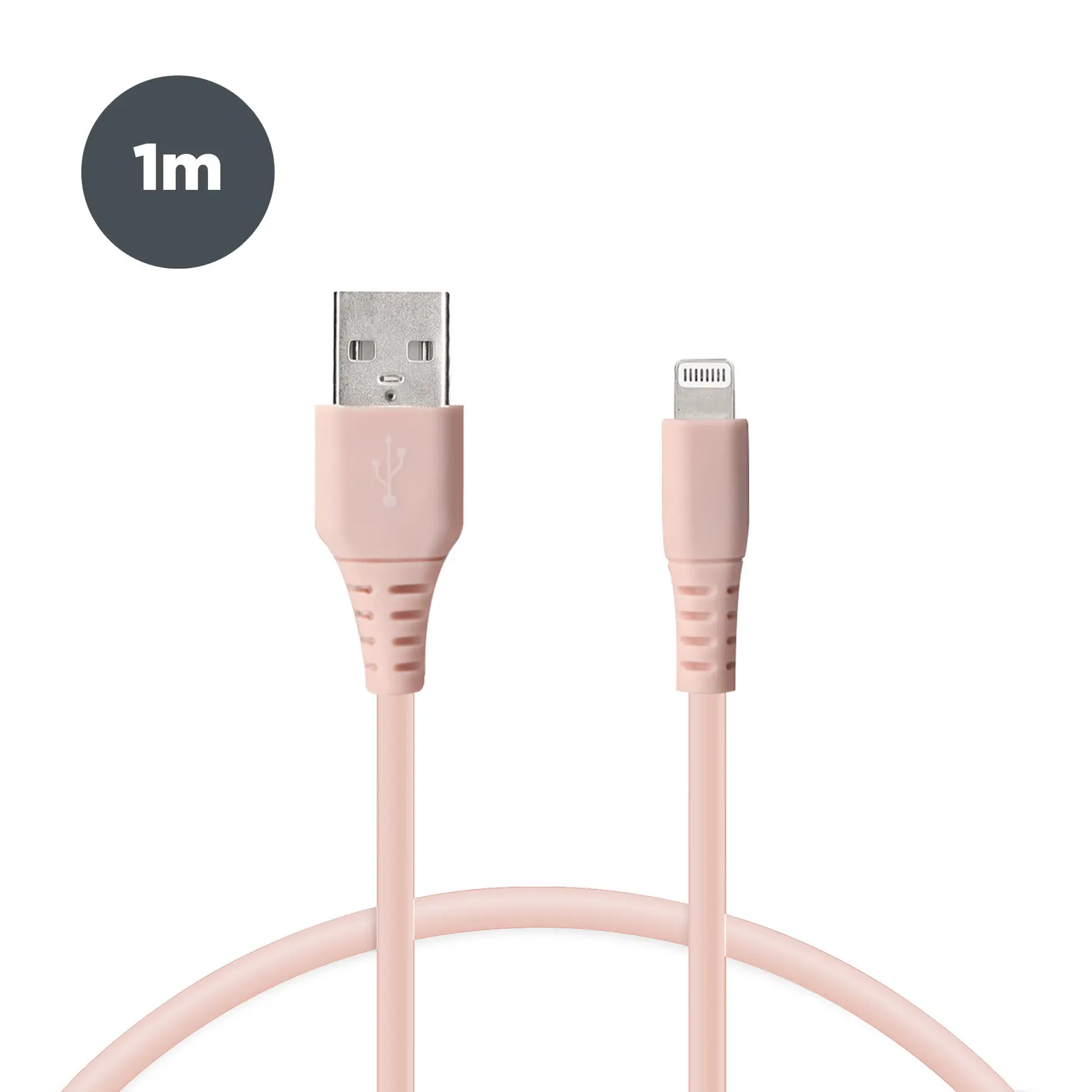 Ksix Rose Câble Usb-A Vers Lightning En Silicone - 1 M - Image 2