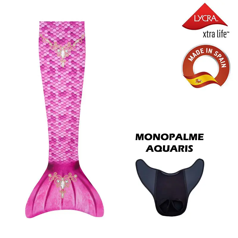 Meerjungfrau-Kostüm mit Monoflosse Aquaris Kuaki Mermaids