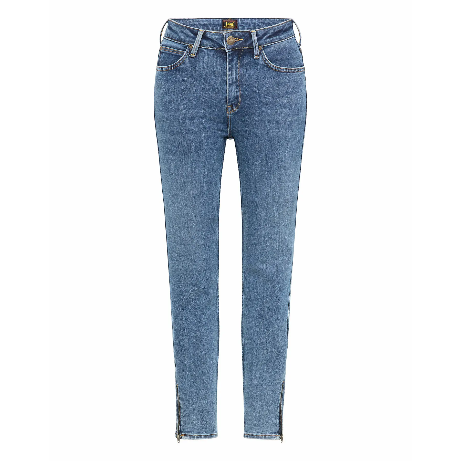 Jeans da donna Lee Scarlett High Zip in Mid Ely