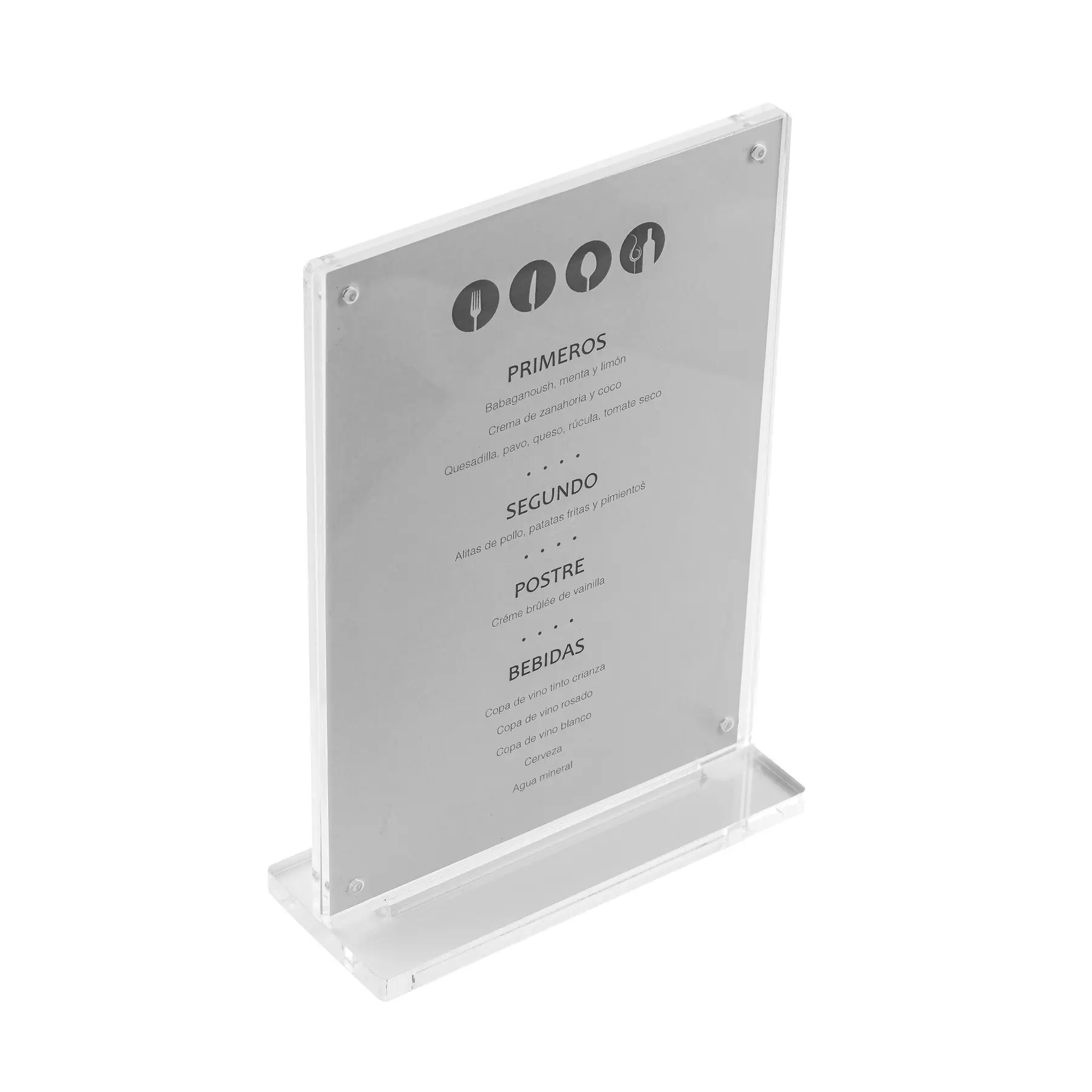 Support de menu acrylique A5 Lacor Support de menu acrylique A5 Lacor