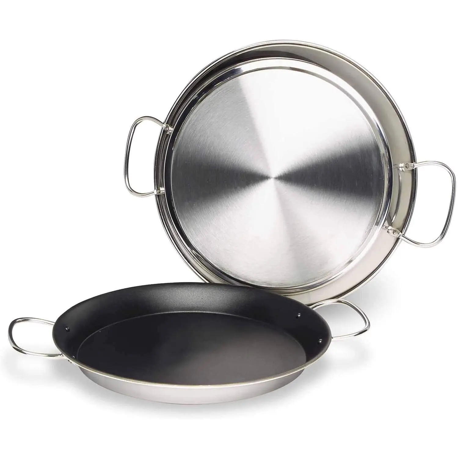 Paella-Schale aus antihaftbeschichtetem Edelstahl Lacor 18/10 - 32 cm