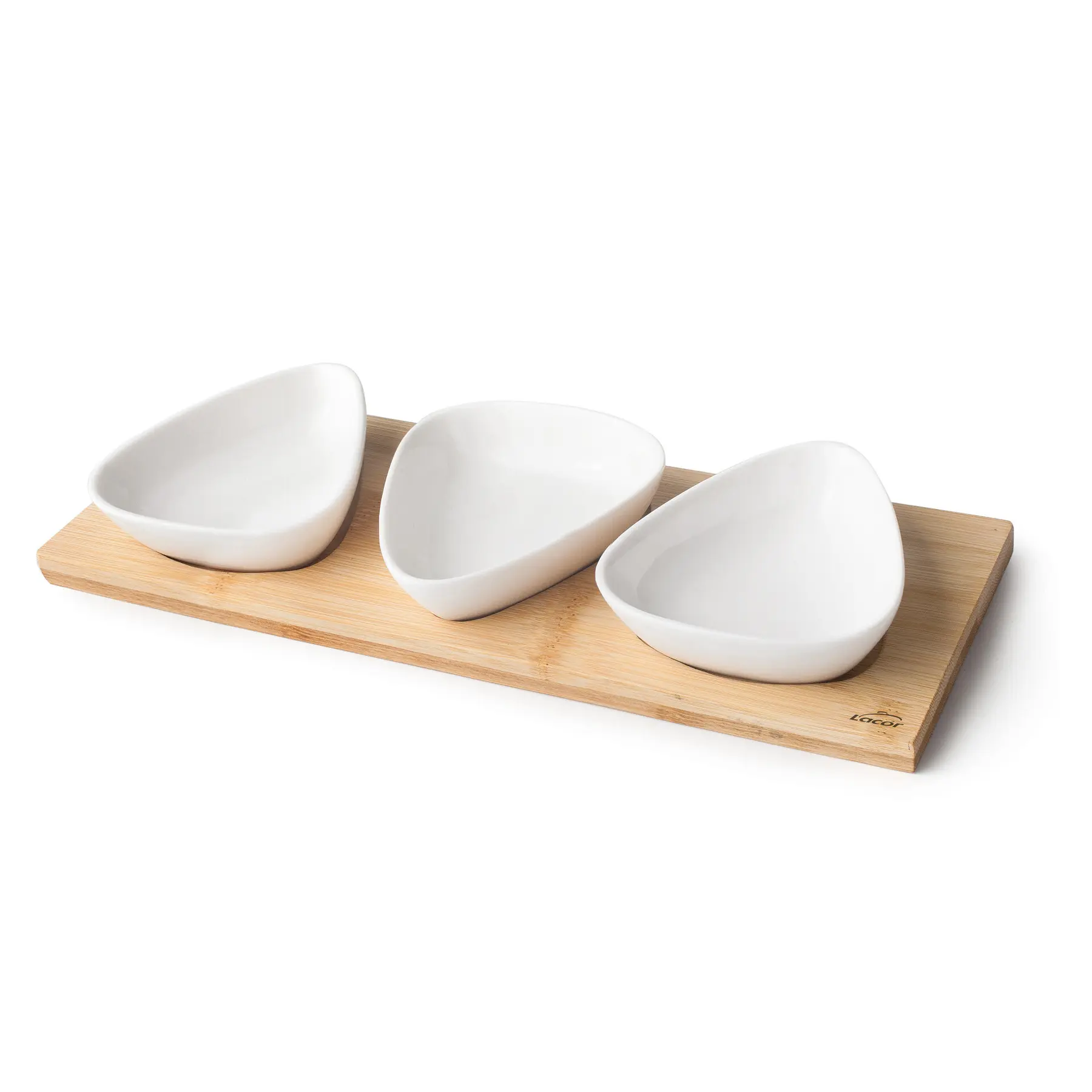 Plateau avec 3 bols Black Lacor