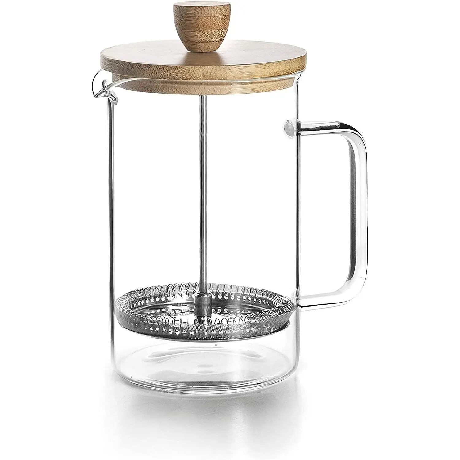 Kaffeekanne mit Holzkolben Lacor 800 ml