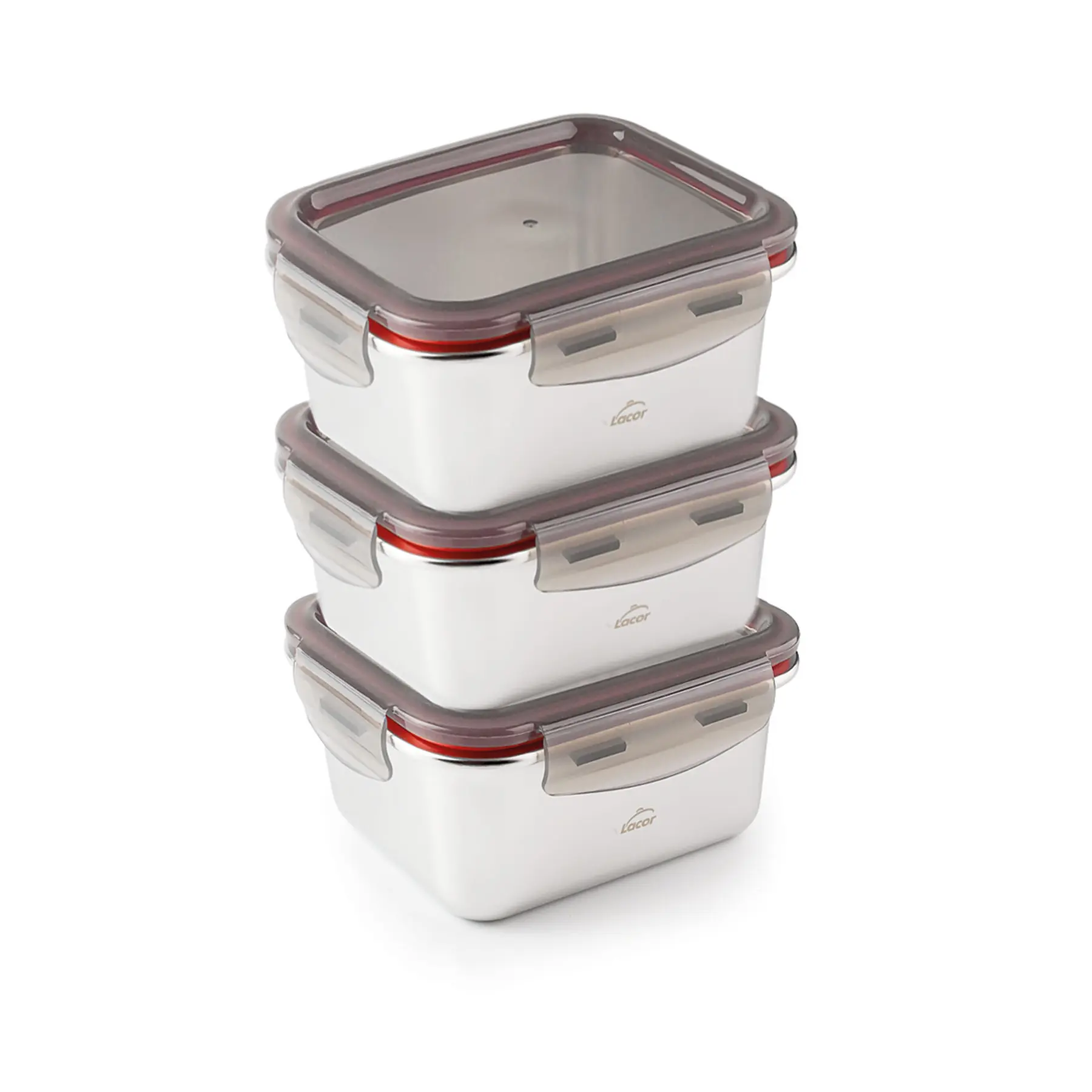 Boîte de stockage alimentaire Lacor EcoInox (x3)