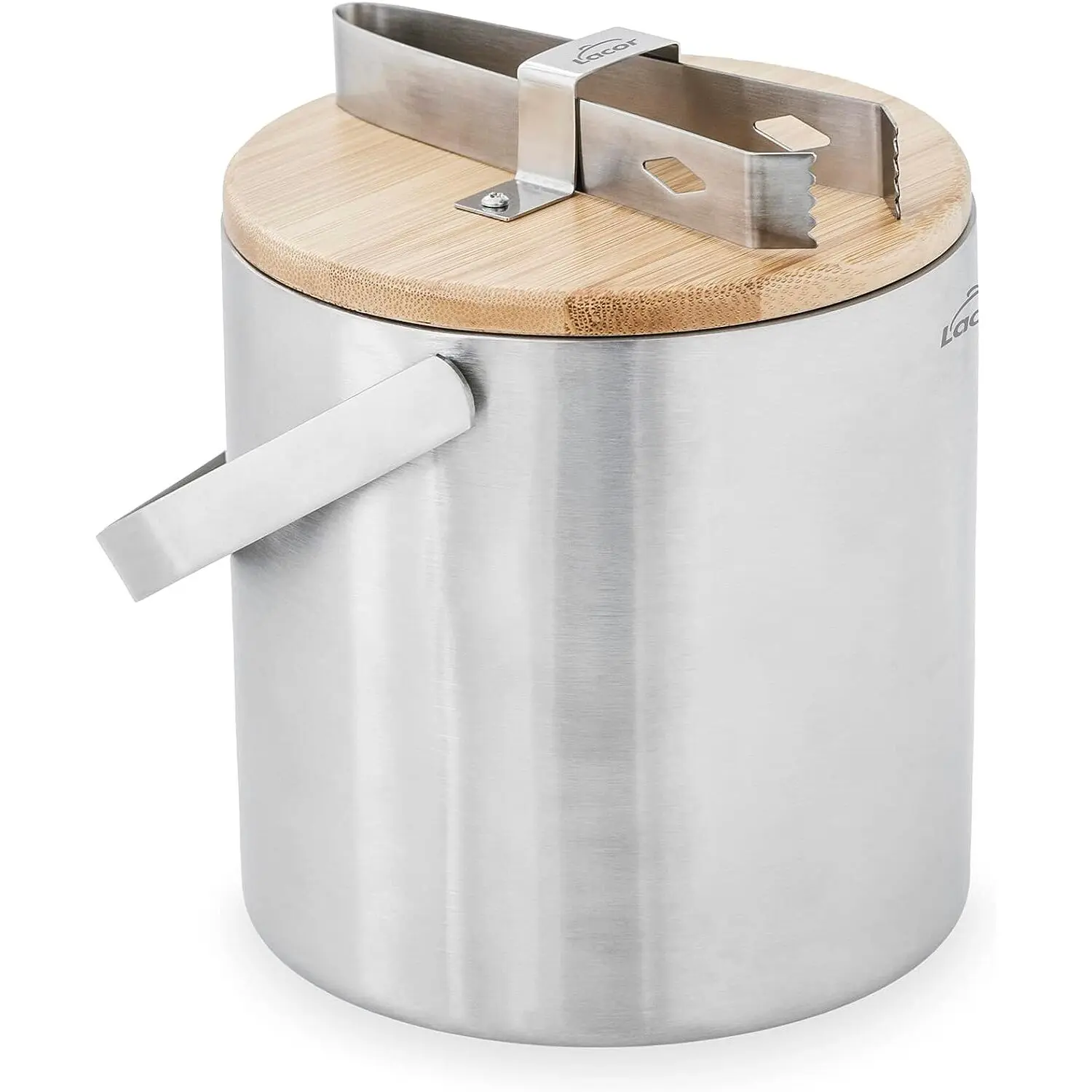 Seau à glace bambou avec couvercle Lacor