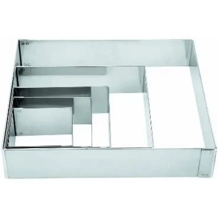 Quadratischer Backkreis aus Edelstahl Lacor 6x6 cm