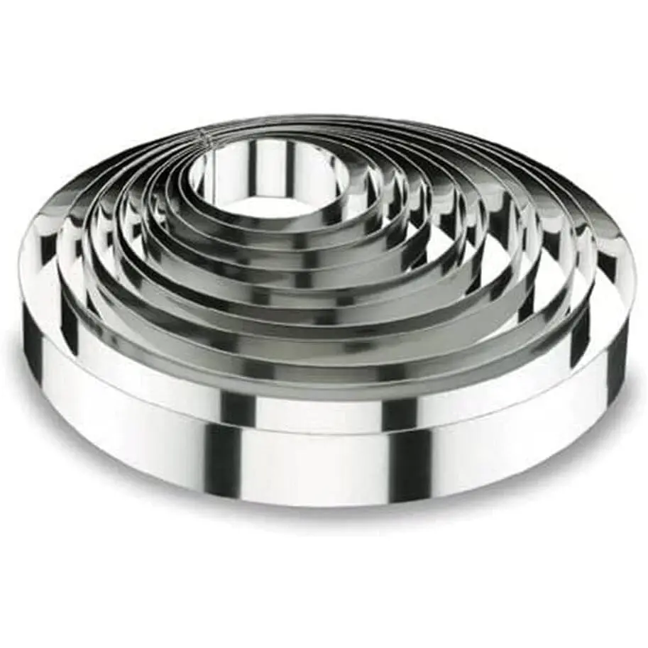 Cercle à tarte rond en inox Lacor 18/10 - 9X6 cm