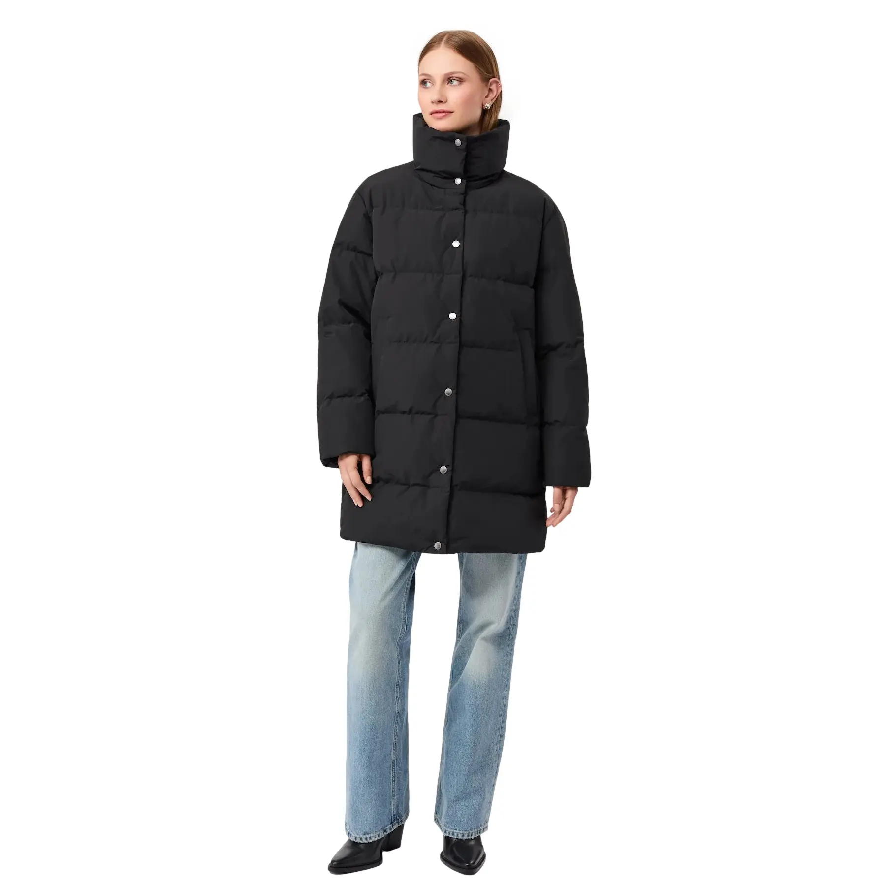 Ökologische Steppjacke mit Stehkragen für Damen LangerChen