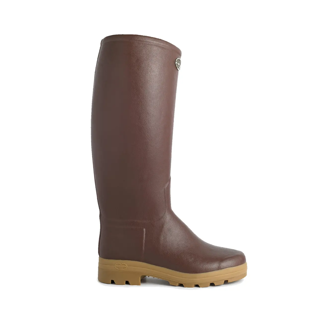 Doppelt gefütterte Lederstiefel Damen Le Chameau Saint-Hubert
