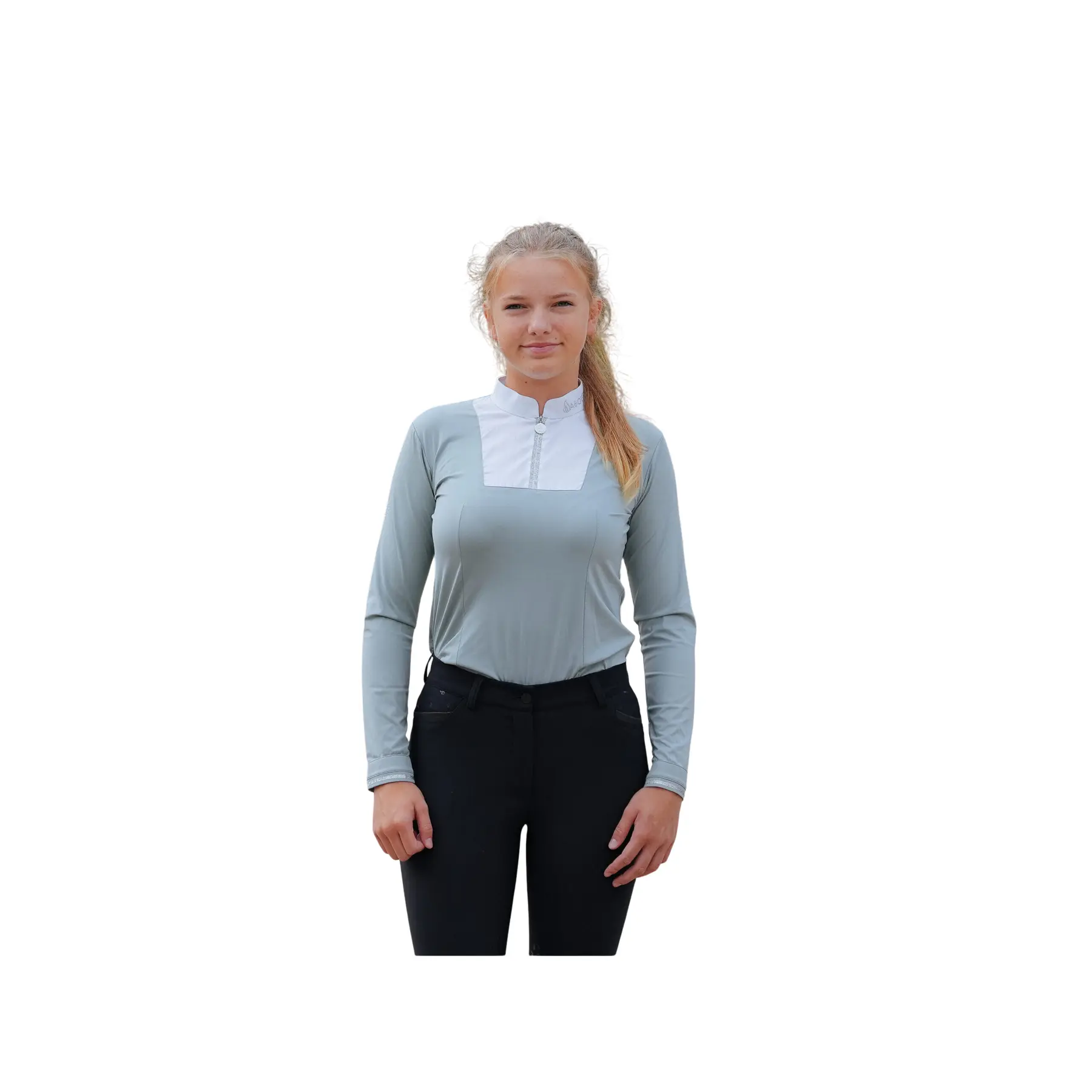 Turnierpolo mit langen Ärmeln Damen Le Sabotier Ysance