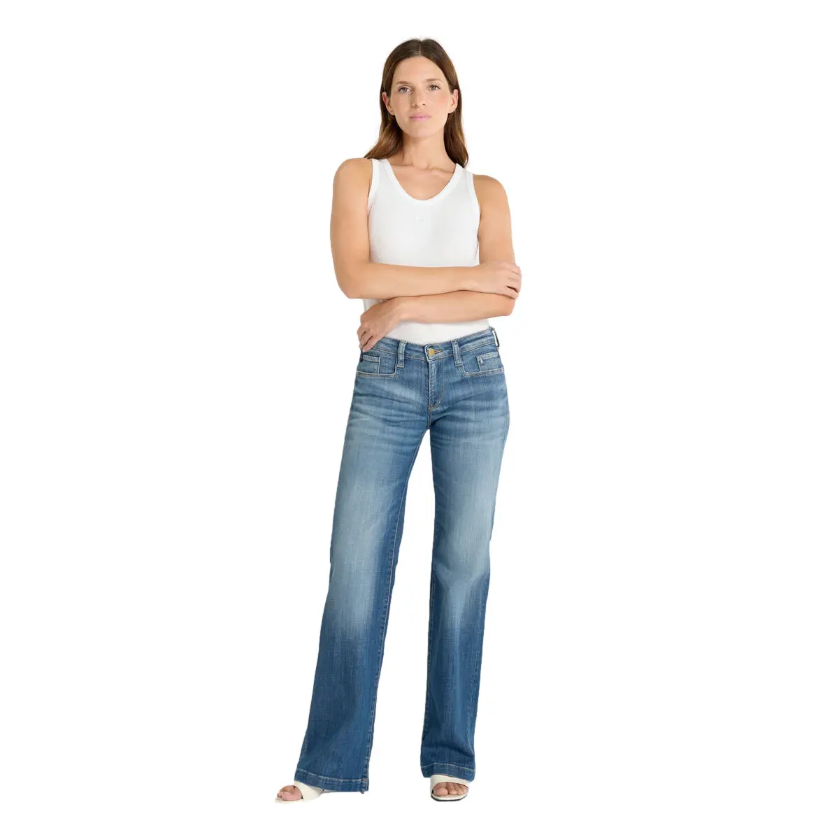 Jeans Flare donna Le Temps des cerises Rosa