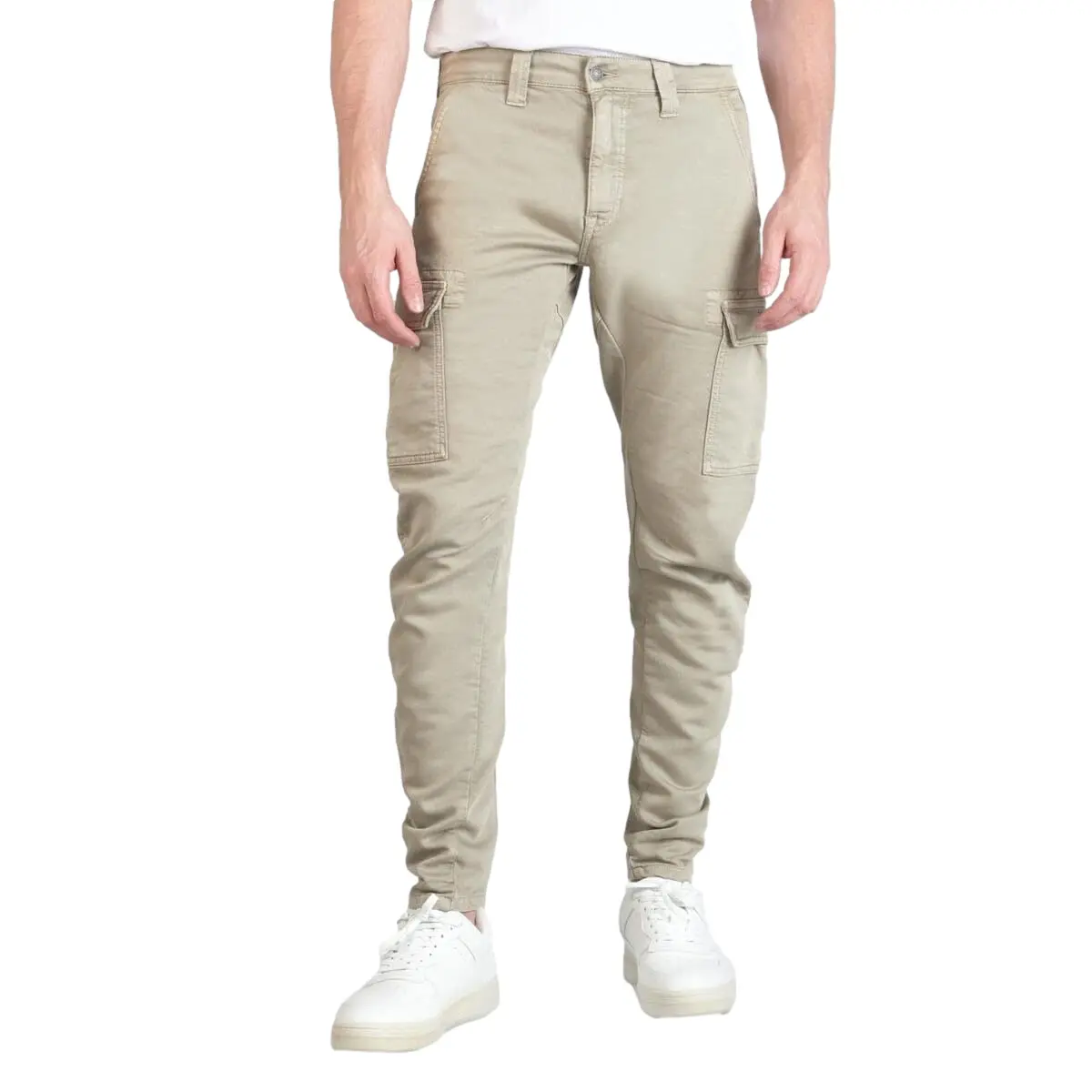 Pantalon cargo fuselé arqué Le Temps des cerises Koge Army