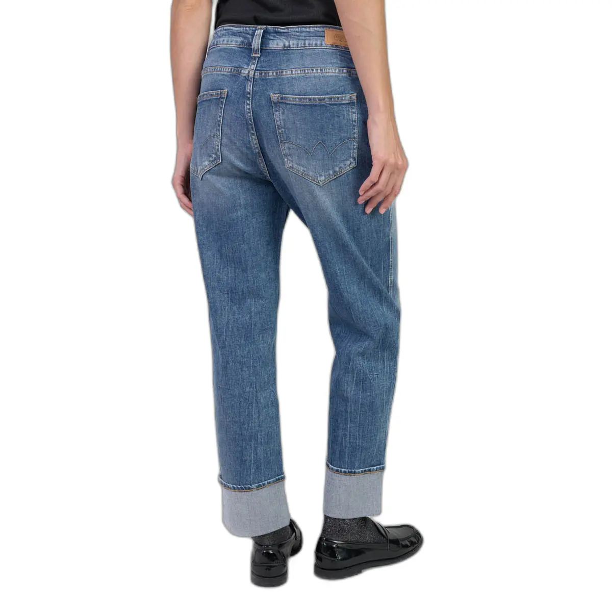 Jeans 400/60 girlfriend taille haute femme Le Temps des cerises Jama N°4