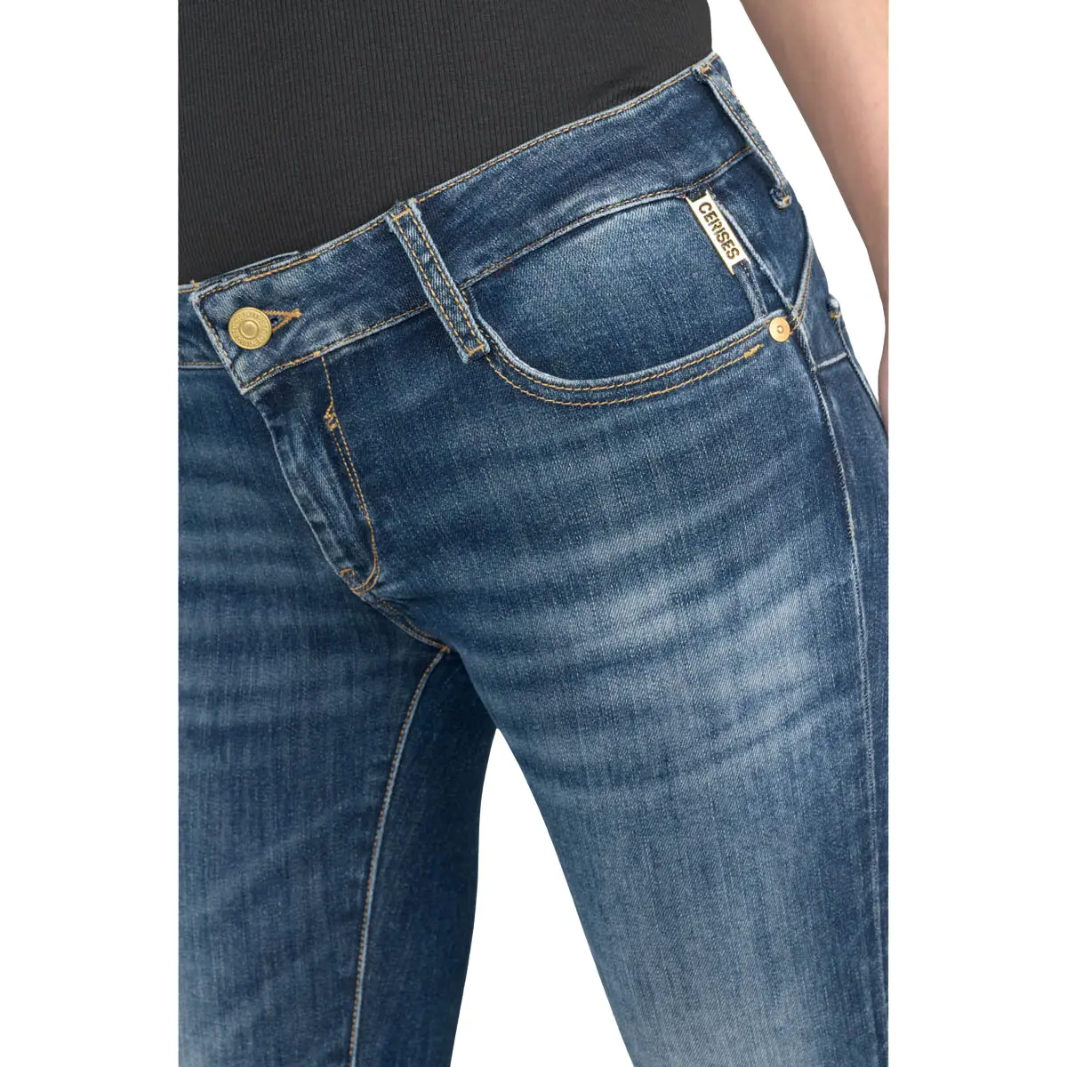 Jeans pulp slim 7/8ème femme Le Temps des cerises Yipsi N°2