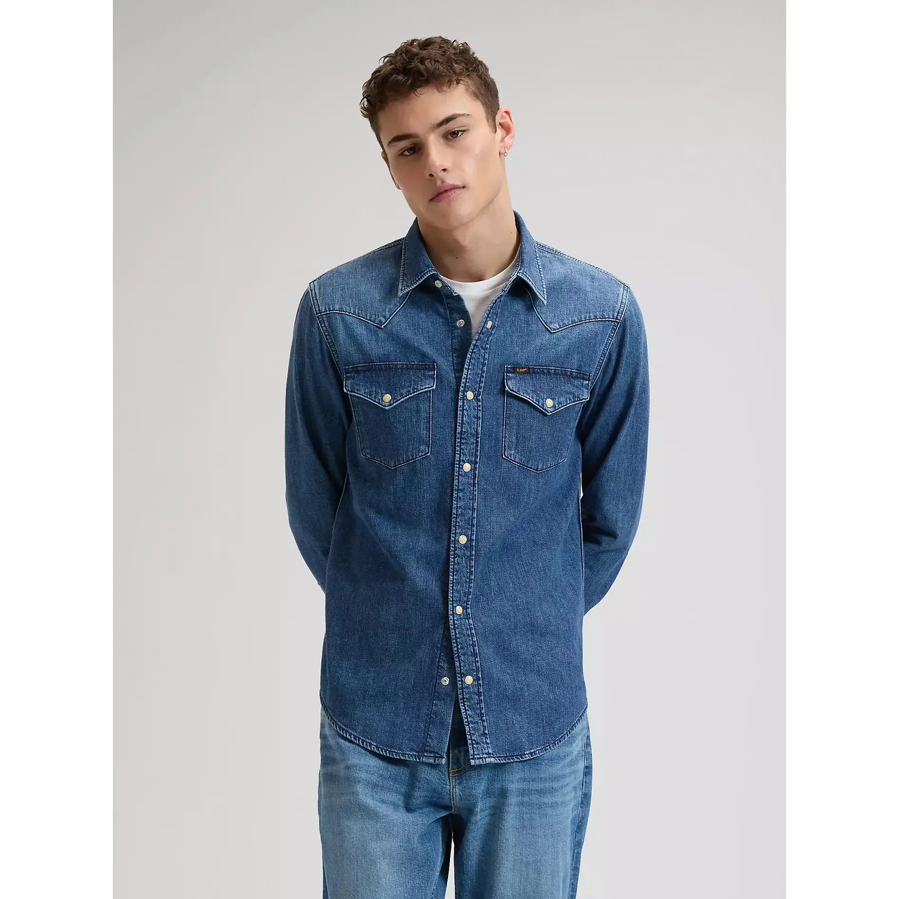 Lee Men's Bleu Shirt Western