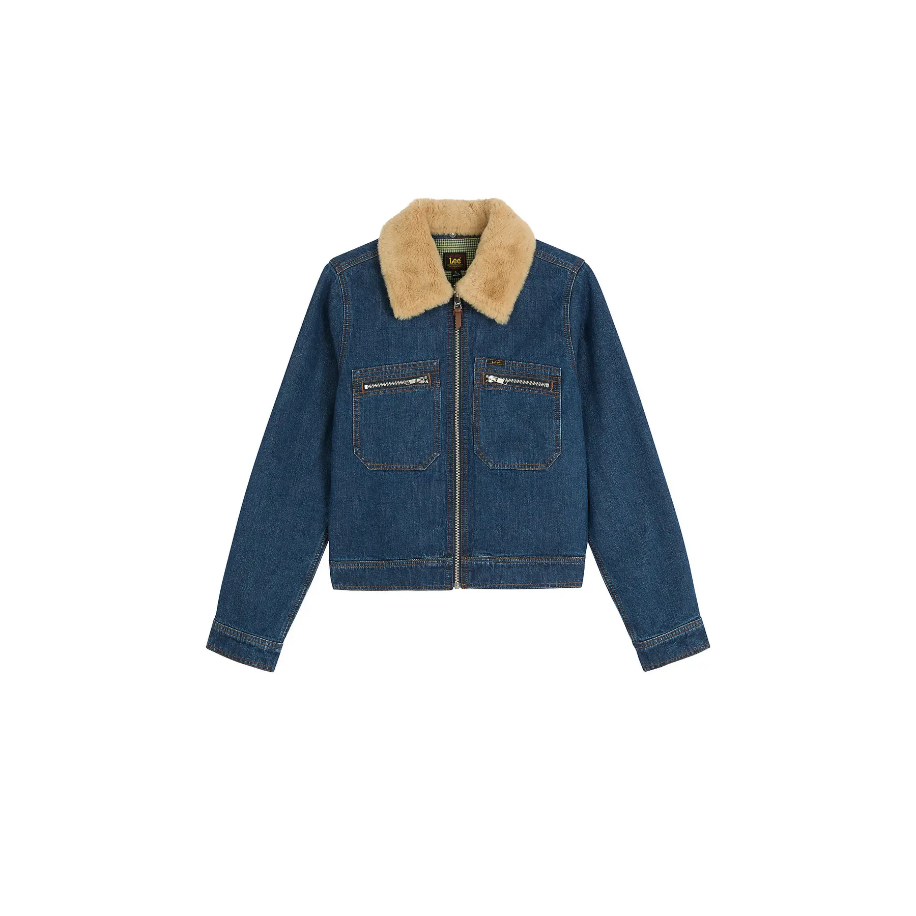 Giacca in jeans con zip donna