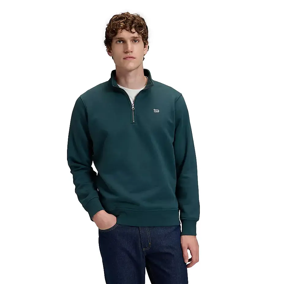 Felpa con mezza zip Lee Patch