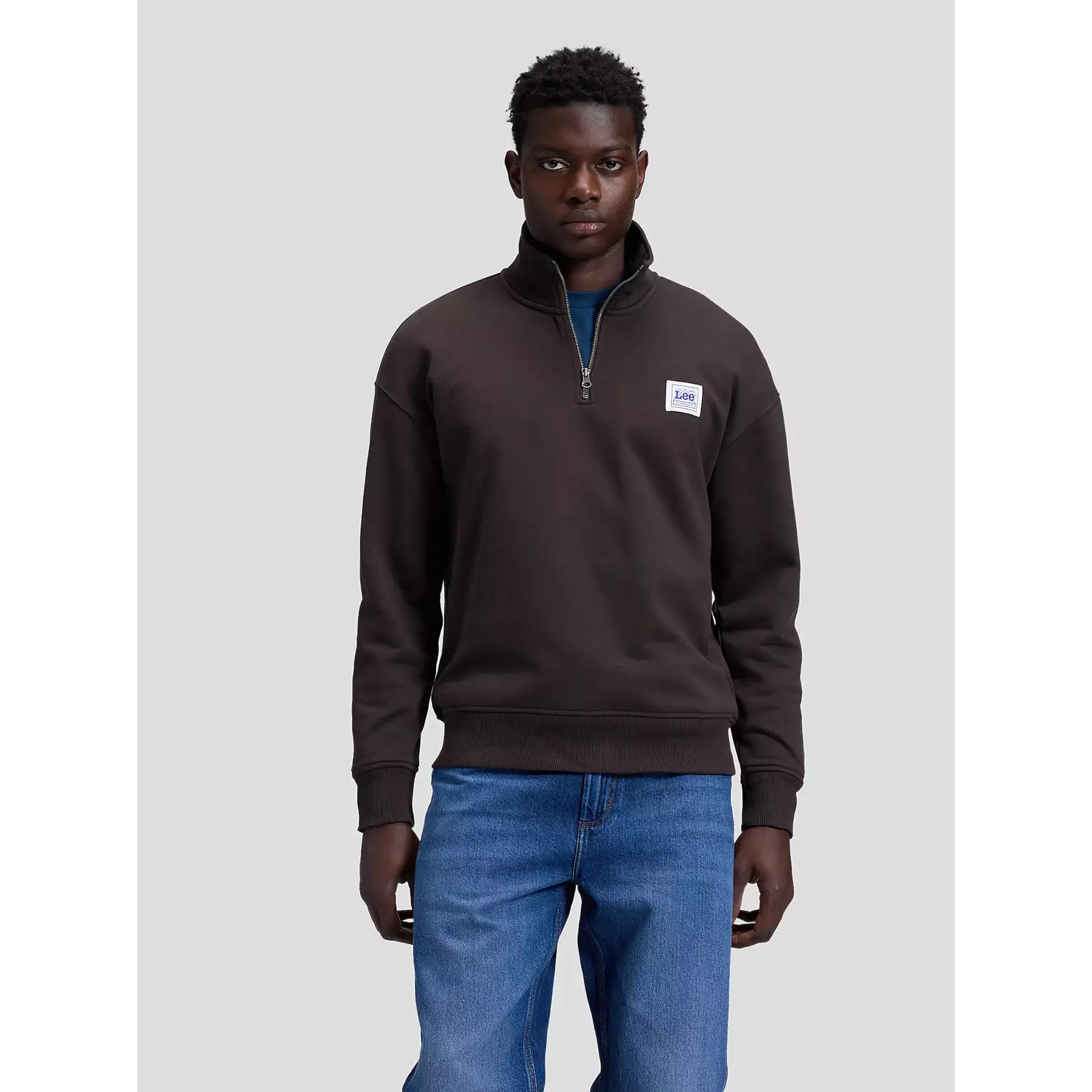 Lee Men's Marron Half-Zip Sweater