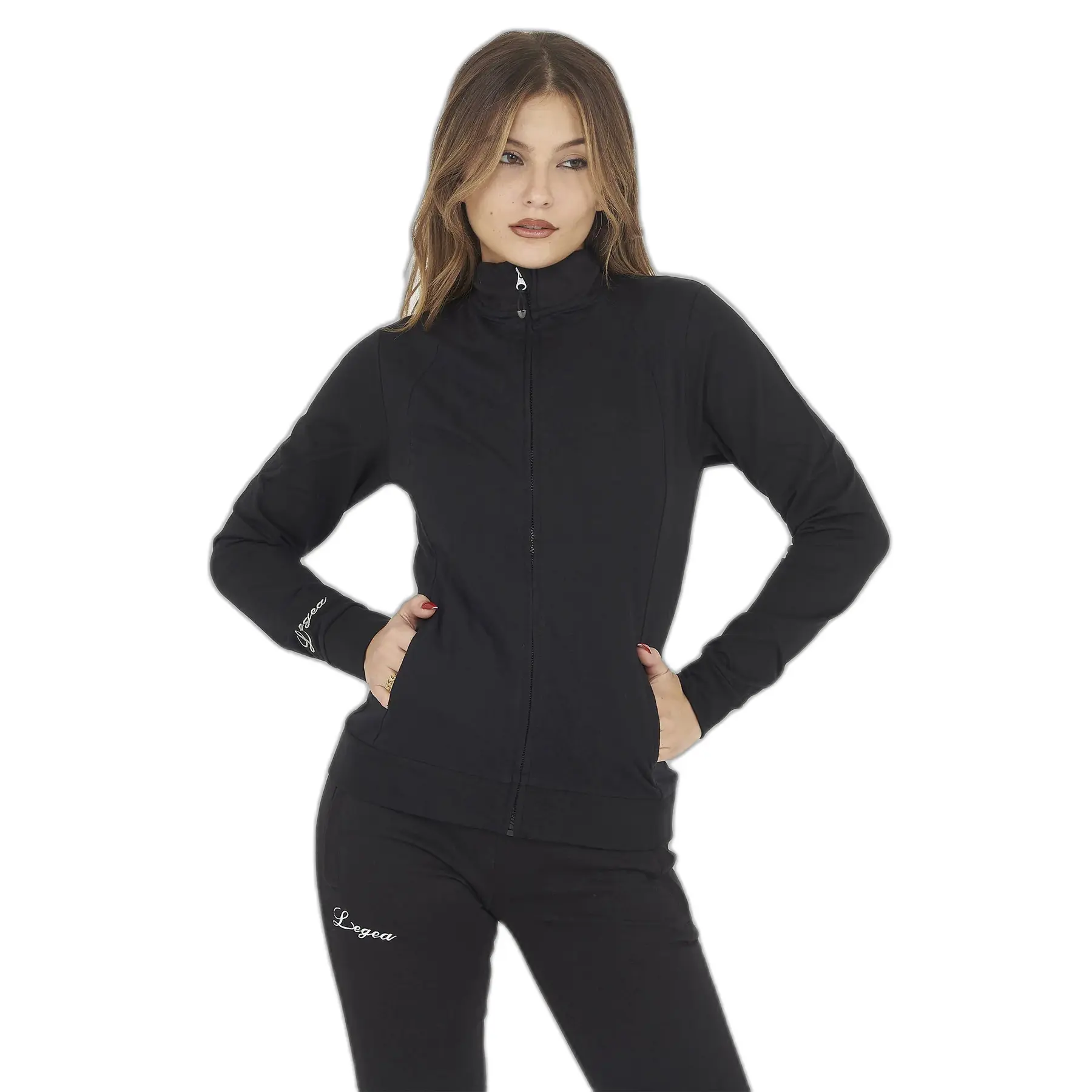 Felpa aderente con zip donna  Ridaka