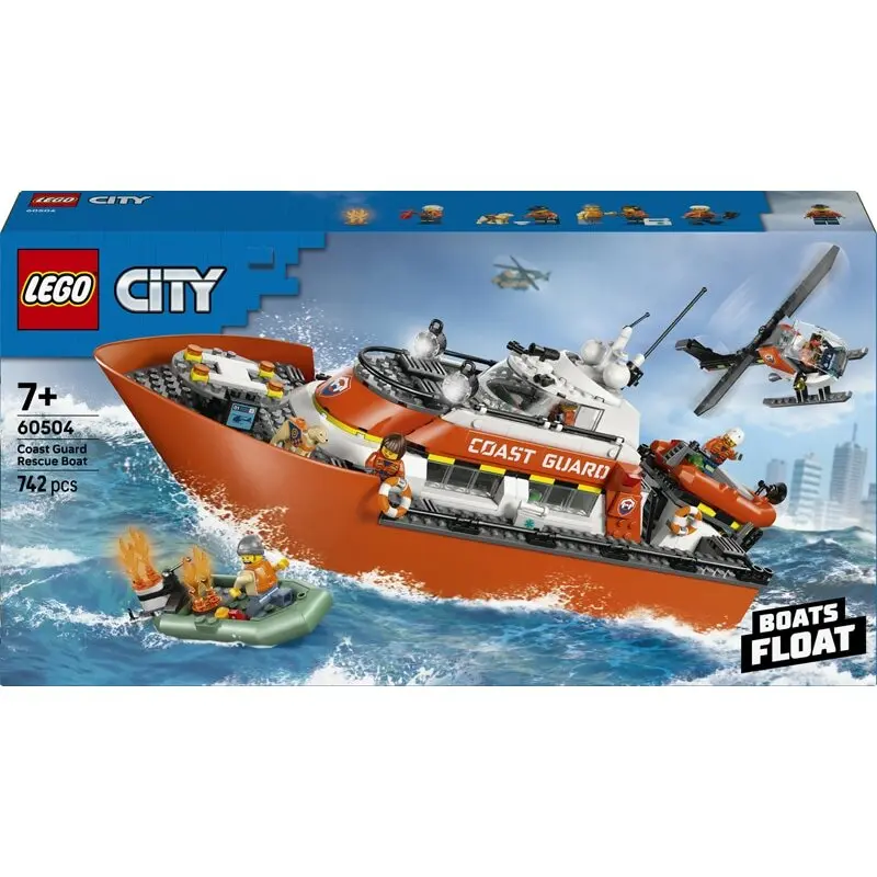 Jeux de construction bateau et hélicoptère des gardes-côtes city Lego