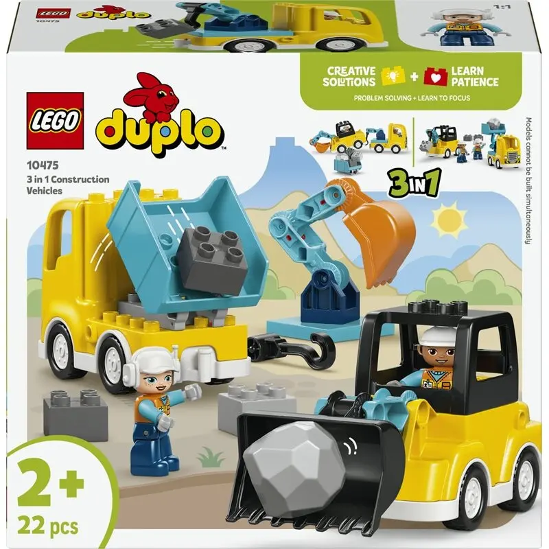 Duplo 3-in-1 Baustellenfahrzeuge Bauset Lego