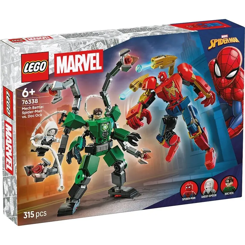 Jeux de construction combat de robot octopus vs spiderman Lego