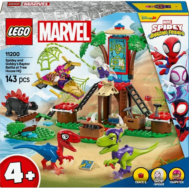 Baukästen Raptor von Gobby gegen Spidey Lego