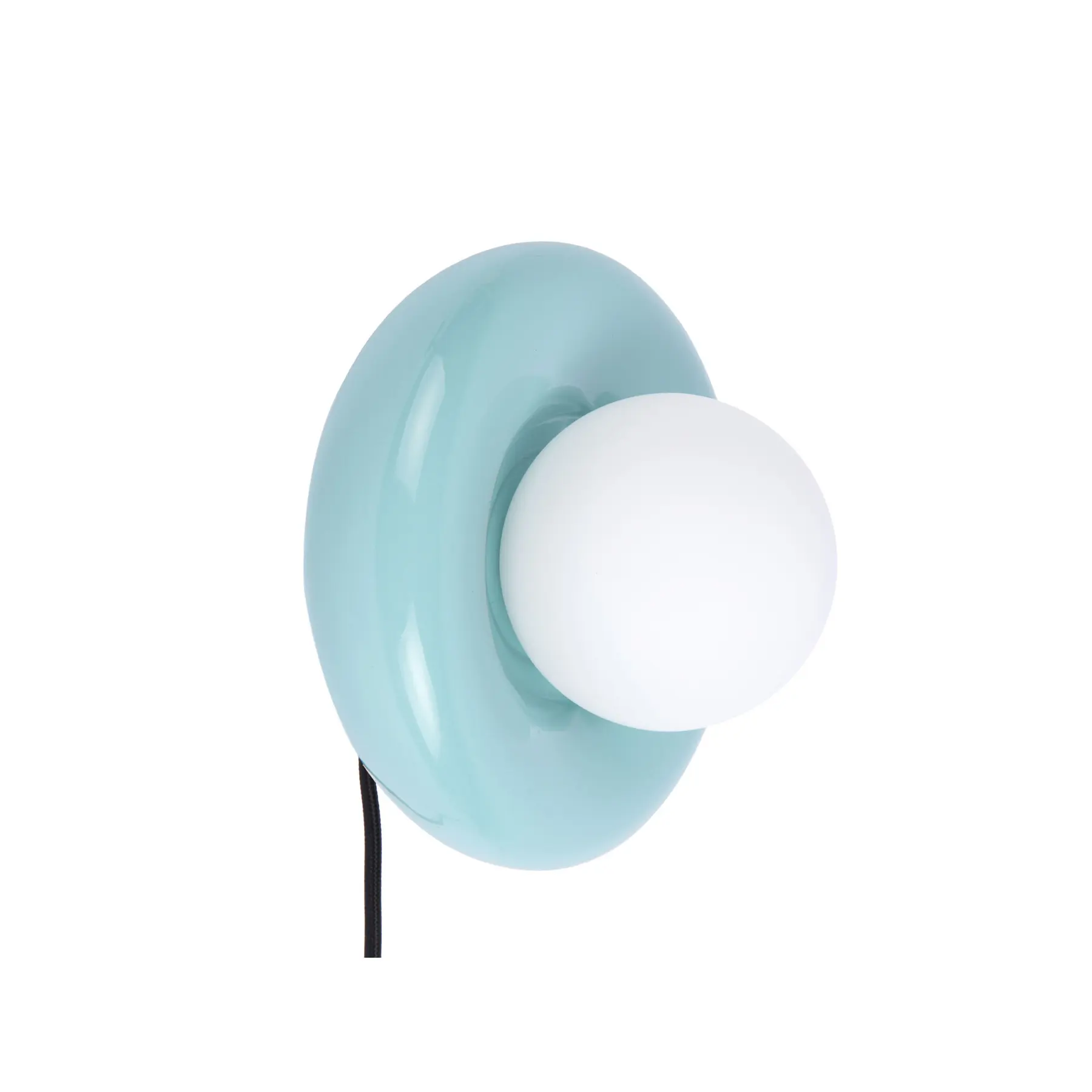 Leitmotiv Wandlamp Catania Ring - Lichtblauw - 17x19x19cm - Binnen Scandinavisch