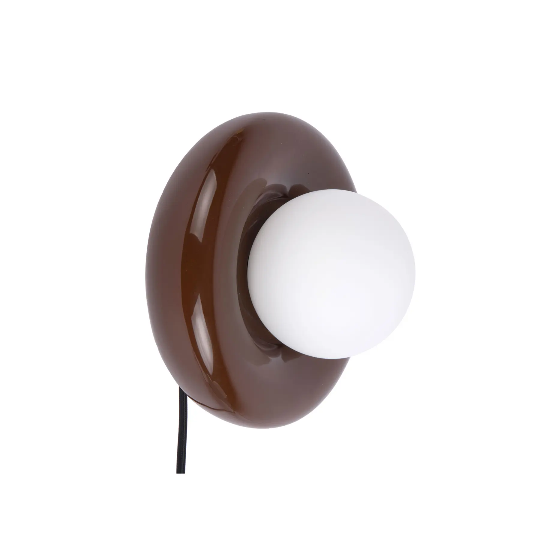 Leitmotiv Wandlamp Catania Ring - Chocoladebruin - 17x19x19cm - Binnen Scandinavisch