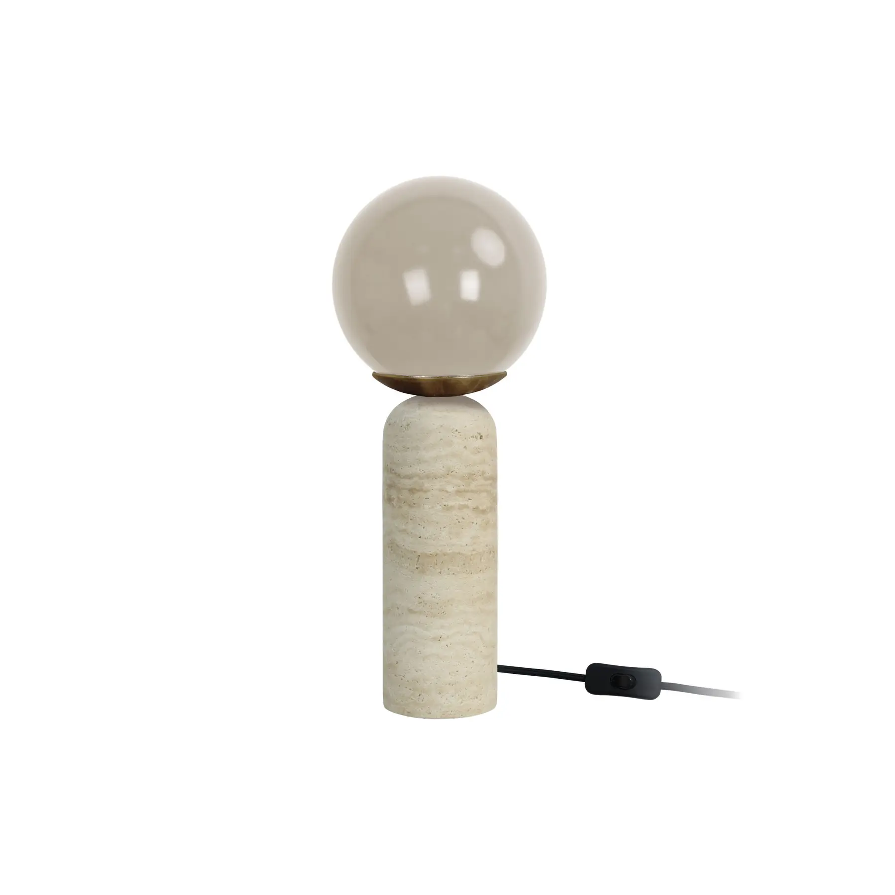 Leitmotiv Tafellamp Lazio Sphere - Crème - 15x15x38cm - Scandinavisch
