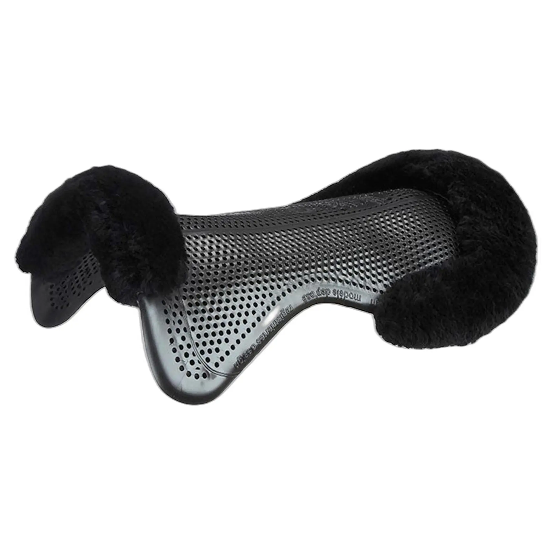 Acavallo Gel Pad THERAPEUTIC mit Lammfell - black/black, Größe L - Bild 2