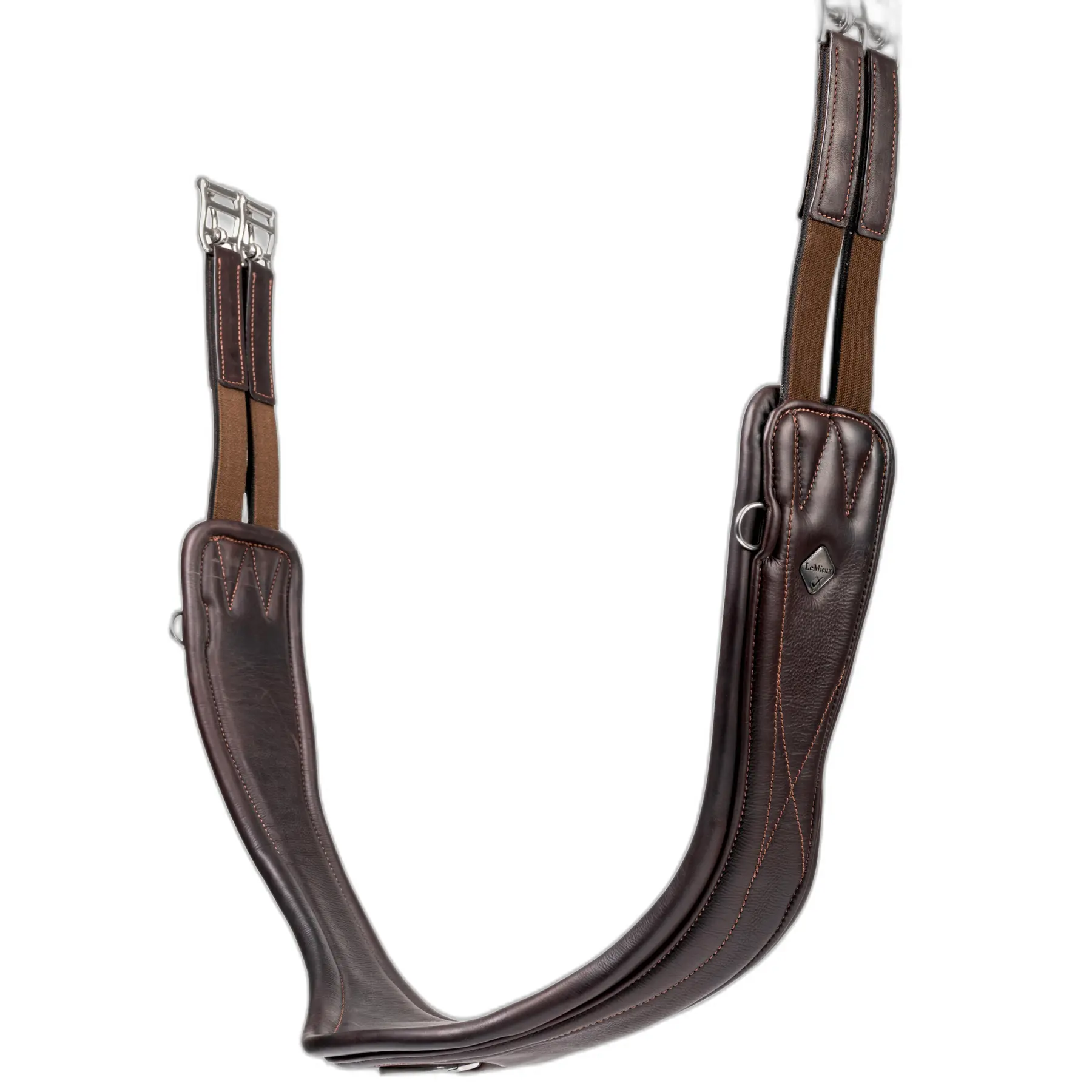 Anatomical leather horse girth LeMieux Gel-Tek