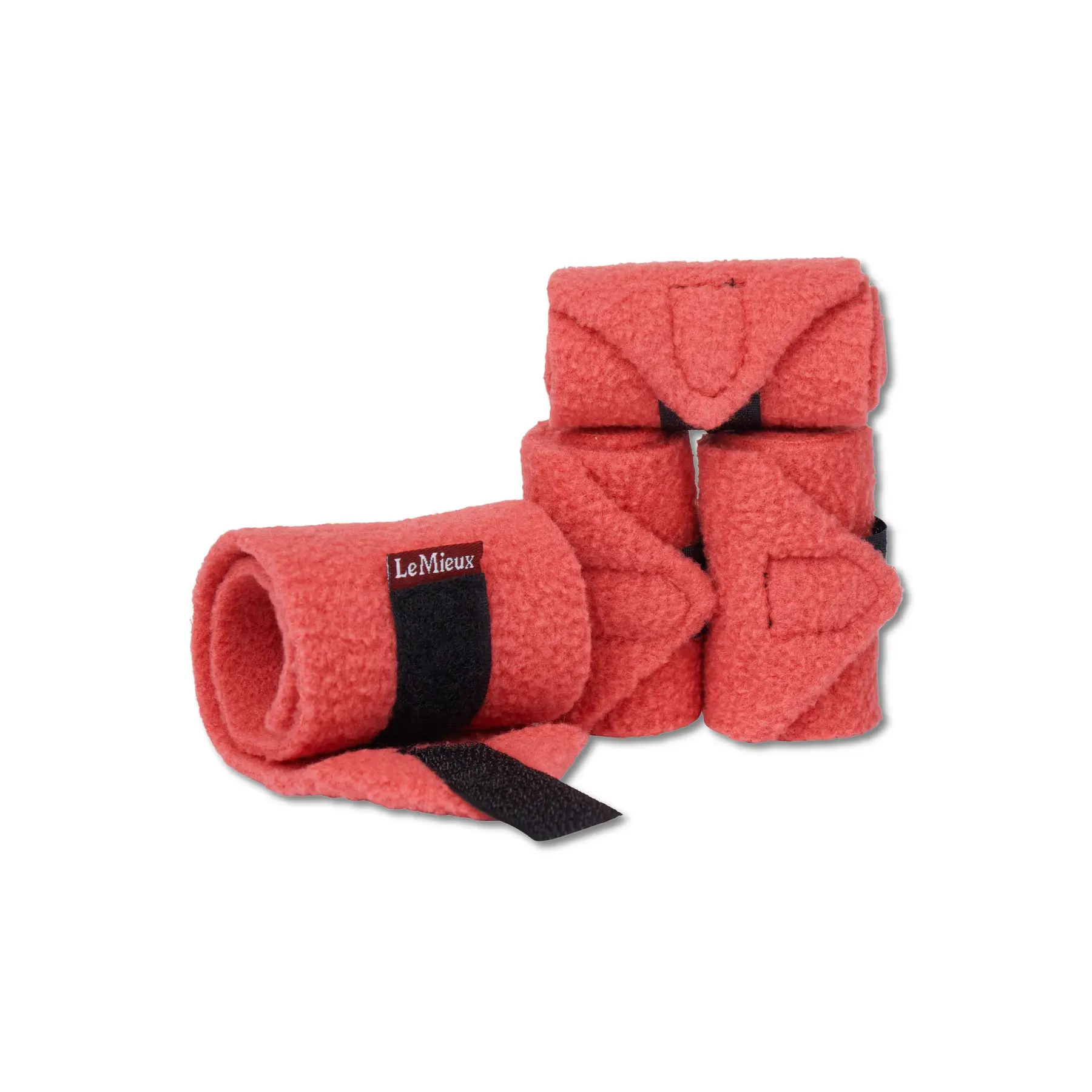 Lemieux Toy Pony Accessories - Cranberry Fleece Bandages - Set of 4 - Image 2