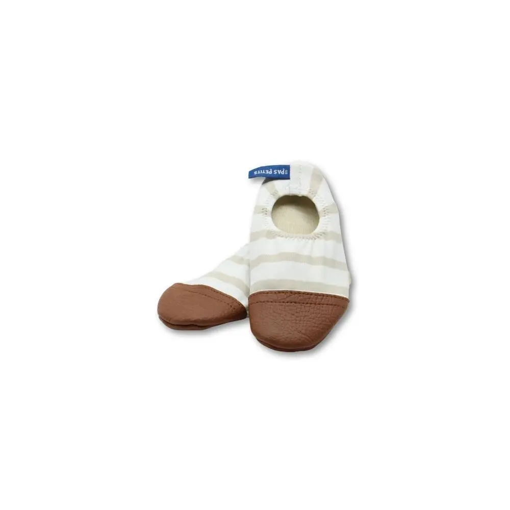 Chaussons bébé Les Pas Petits Marins Camel