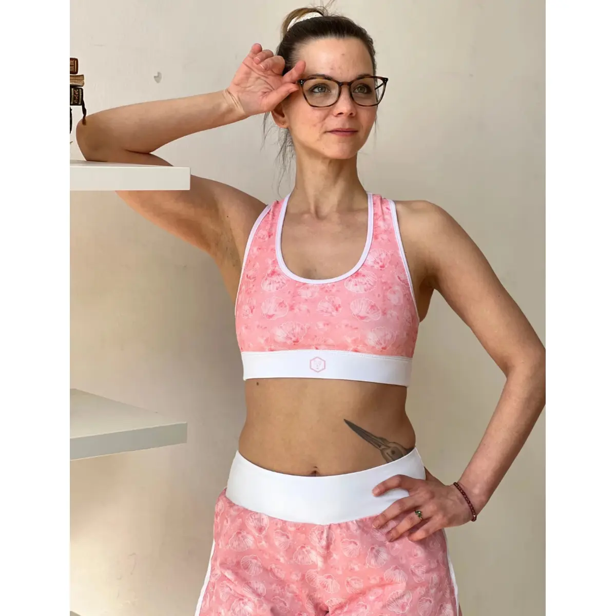 Damen-Sport-BH Les Poulettes Fitness Coquillages