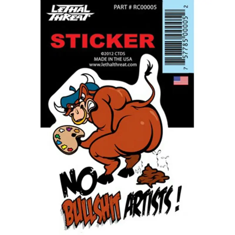 Motorradaufkleber Lethal Threat Mini Vilain Bull Shit