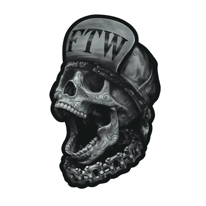 Aufkleber Motorrad Mini Totenkopf ftw Lethal Threat